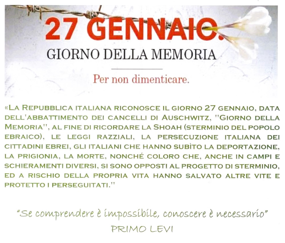 27 gennaio. Giorno della Memoria, ricorrenti follie e crudeltà della razza umana.