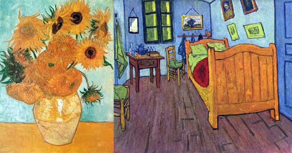 Vincent van Gogh Girasoli e Camera da letto Vincent van Gogh camera