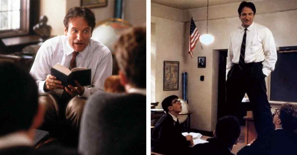 Robin Williams, L’attimo fuggente (1989) Robin Williams L’attimo fuggente